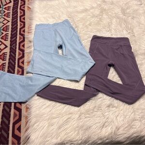 Athleta girl high rise chit chat pant Kids' Light Blue and Lavender Leggings